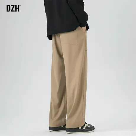 男士垂感休闲裤男春秋季宽松裤子2023新款阔腿长裤男西装裤直筒裤商品大图