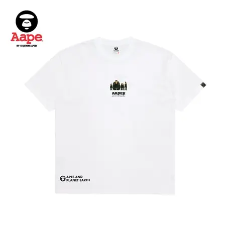 AAPER男装春夏字母印花简约硅胶章圆领短袖T恤0611XXI商品大图