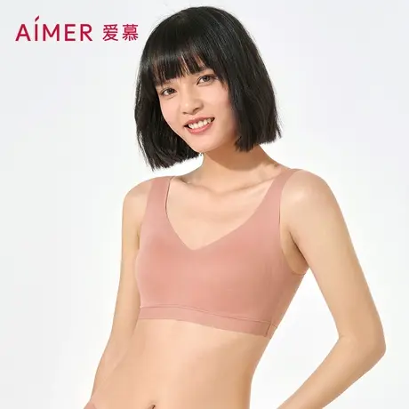 爱慕甄选内衣女波浪软支撑背心式舒适反定杯聚拢文胸AM176142商品大图