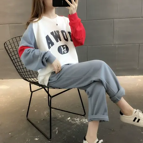 2024年新款春款春装女装春秋冬卫衣运动两件套装宽松洋气减龄爆款商品大图