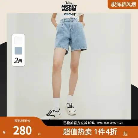 【迪士尼米奇系列】【商场同款】PRICH2023夏新款小A型牛仔短裤女商品大图