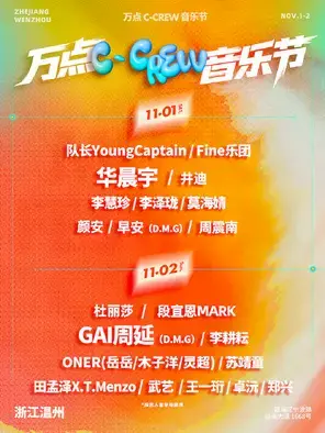 「华晨宇/GAI周延/周震南」万点C-CREW音乐节